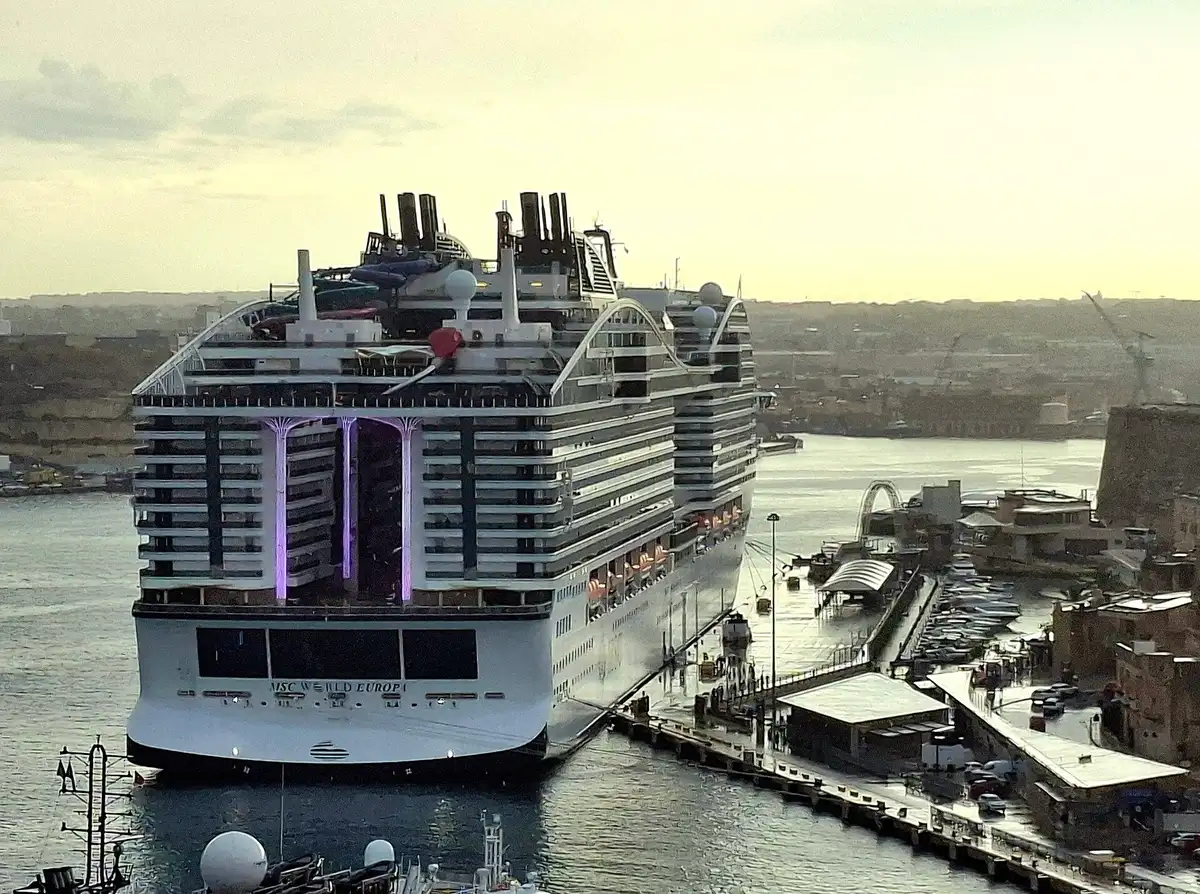 Le paquebot MSC World Europa à La Valette.