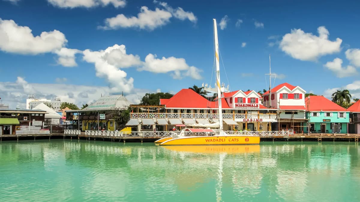 Paquebots au port de croisière de St John's, à Antigua.