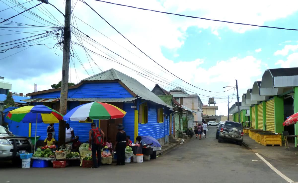 Le marché de Roseau, en Dominique.